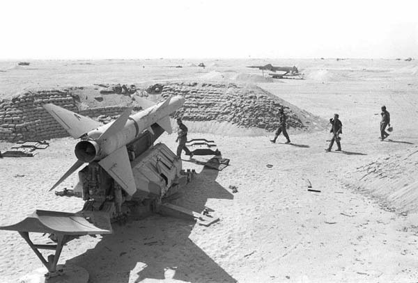 Egyptian Surface to Air Missile in its emplacement